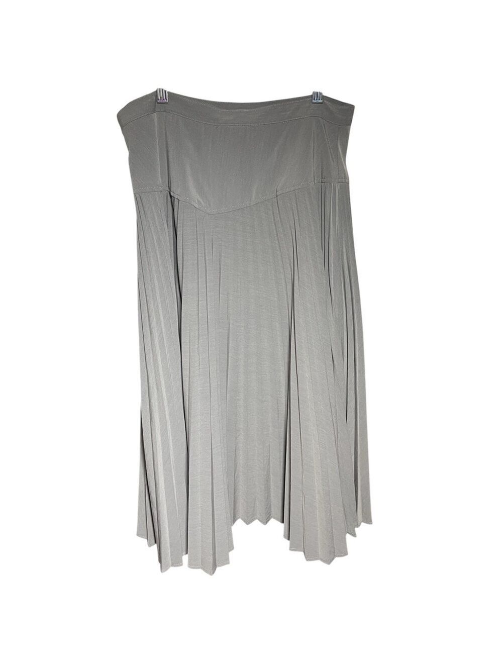 Grace Elements Elegant Gray Pleated Skirt - Picture 2 of 2